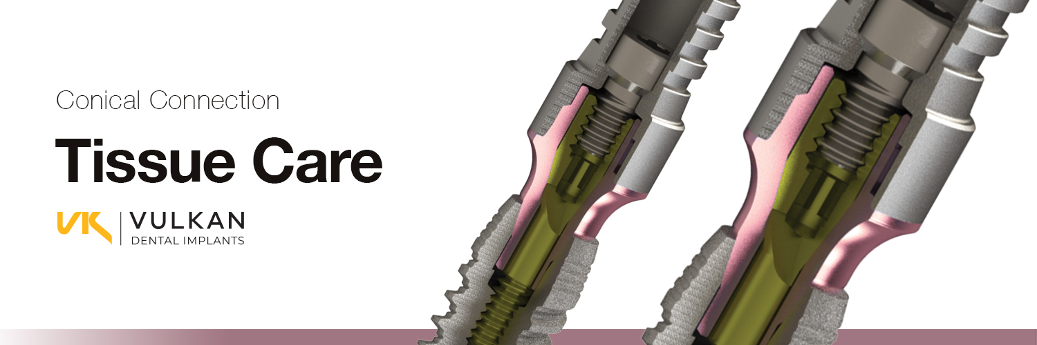 Transepitelial Tissue Care para el sistema de implantes dentales Vulkan Implants Conical Connection