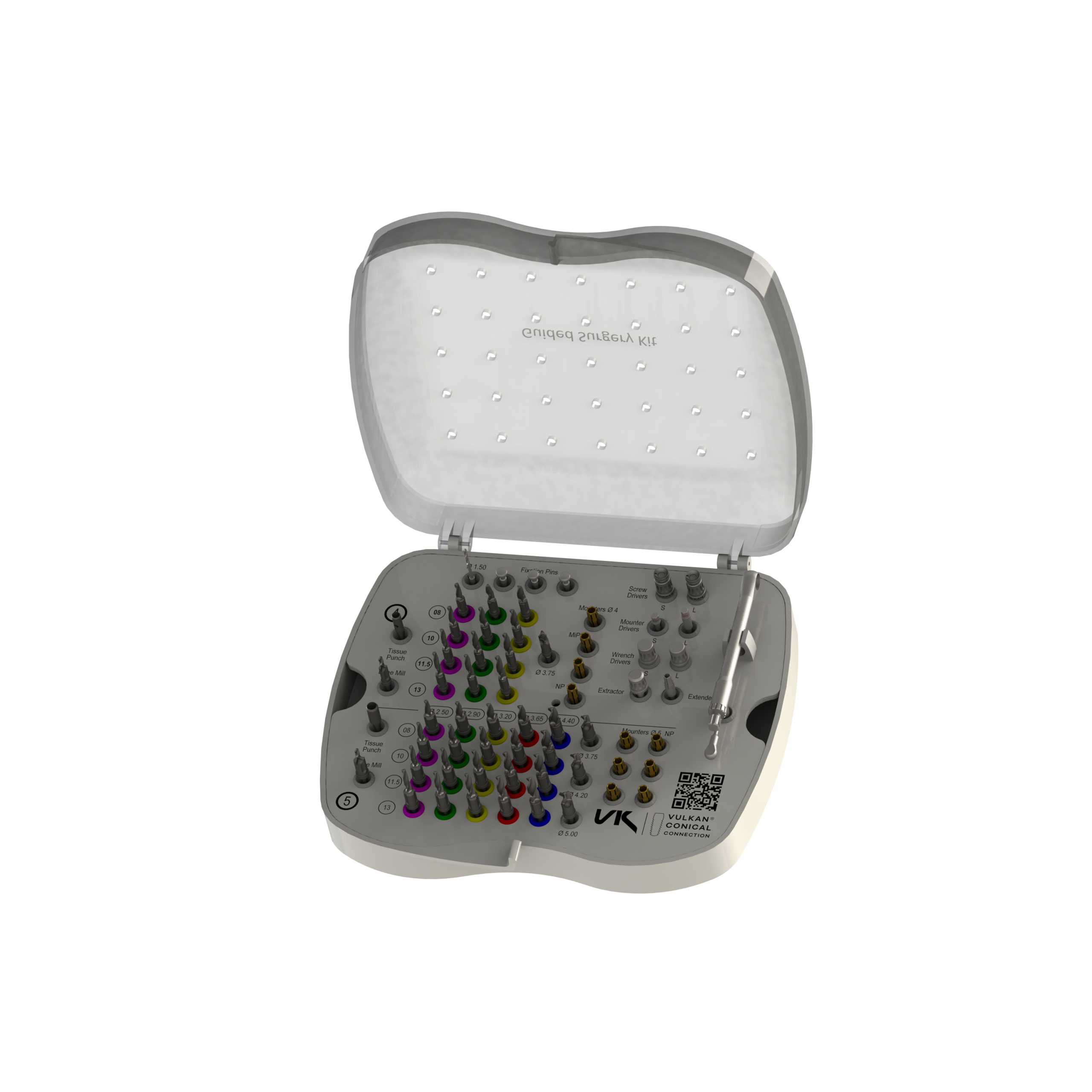 kit quirúrgico de cirugía guiada Completo Vulkan Implants