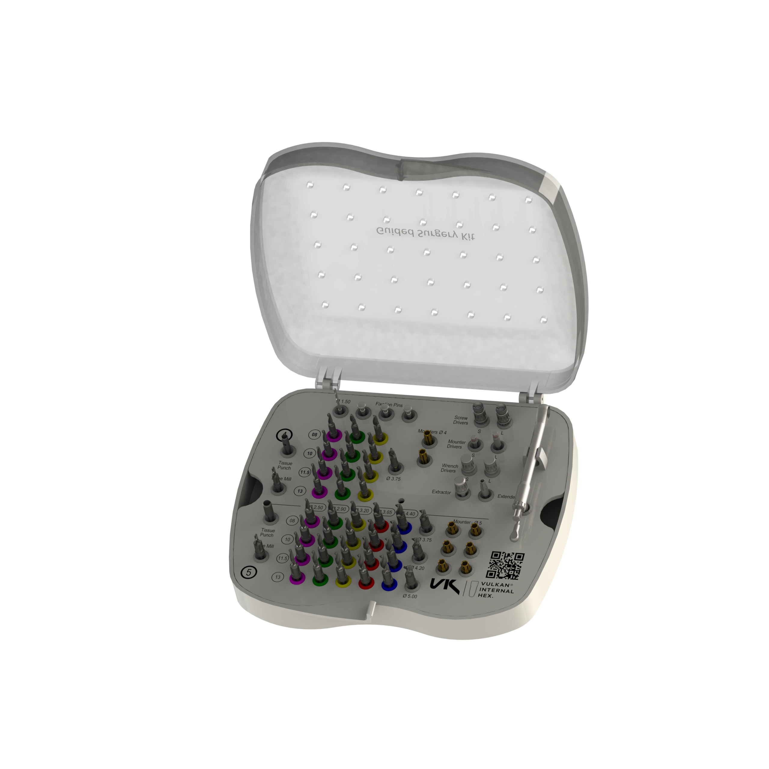 kit quirúrgico de cirugía guiada Vulkan Implants